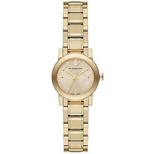 Burberry BU9145 Womens Gold Dial Quartz Watch with Stainless Steel Strap