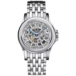 Bulova Accu Swiss Kirkwood Men's Automatic Watch with Silver Dial Analogu... NEW