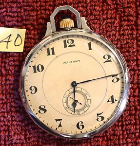 WALTHAM PLATINUM & DIAMOND OPERA POCKET WATCH CIRCA 1919