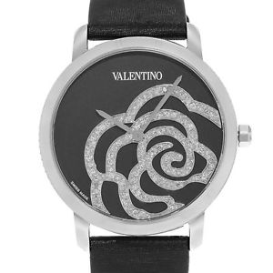 Valentino Rose Noir V41SBQ-9999-SS009 Acier Inoxydable Quartz Montre Femmes