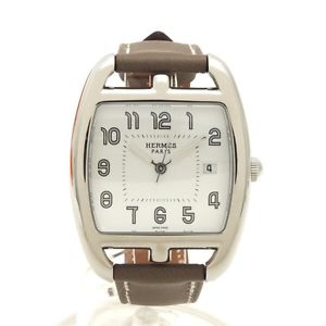 Authentic HERMES Stainless Steel Tonneau Quartz Cape Cod Watches CT 1.710