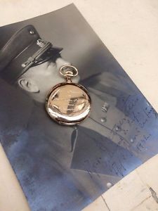 Vintage WW2 A.Lange & Sohne 14k Gold Award Pocket Watch gen.Kurt Von Hammerstein