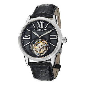 Stuhrling Mens 537 331X1 Tourbillon Grand Imperium Limited Edition Leather Watch