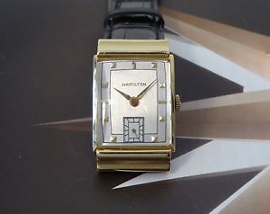 Vintage 18K Solid Gold Hamilton Gordon 1941 Wristwatch 19 Jewels 1Year Warranty