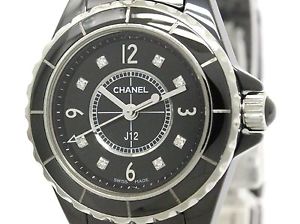 Polished CHANEL J12 Diamond Ceramic Quartz Ladies Watch H2569 (BF087961)