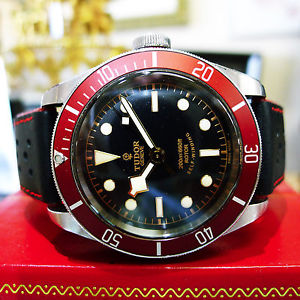 Tudor Black Bay Heritage Red Stainless Steel Ref: 79220 Swiss Watch