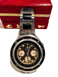 Zodiac Super Sea Wolf 43mm Stainless Steel Chronograph Valjoux 72 Movement