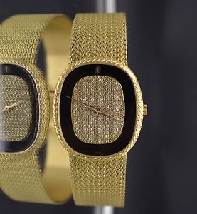 Vintage 18k Yellow Gold Audemars Piguet  factory Diamonds Automatic