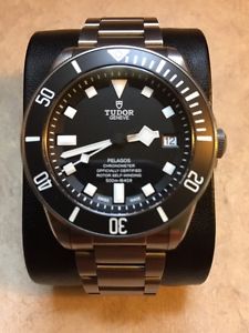 Tudor Pelagos Black Dial Titanium Mens Watch 25600TN-BKTI