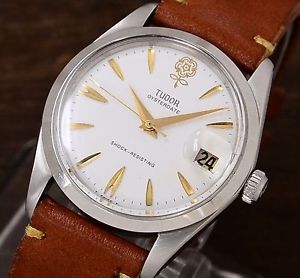 Vintage TUDOR Oyster Hand-winding White Dial Gold index 1968 Beautiful