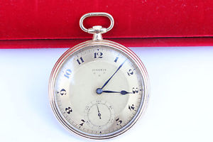 Solid gold 18k Rare Juvenia pocket watch 48mm montre gousset or