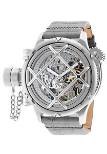 New Mens Invicta 14630 Russian Diver Nautilus Swiss Mechanical Leather Watch