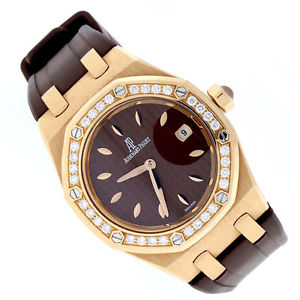 Audemars Piguet Royal Oak Lady Rose Gold Original Diamond Bezel Watch $25,100