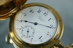A. LANGE UND SÖHNE TASCHENUHR  1884 180 Gr. 18KT GOLD (0750) ANKERCHRONOMETER