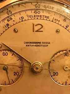 Vintage Chronographe Suisse Antimagnetique Chronograph Montre Ancienne