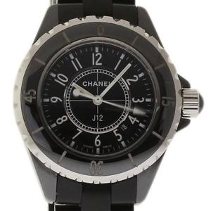 Chanel J12 H0682 33mm Quartz 33mm Black Ceramic 2 Yr. Warranty #1537