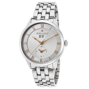 Maurice Lacroix Mp6707-Ss002-111 Men's Masterpiece Auto Dual Time Ss Silver-Tone