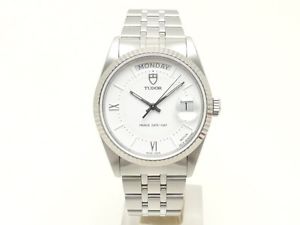 Pre-Owned TUDOR Prince Date-Day All SS White Dial Men's Automatic Watch 76214,MR