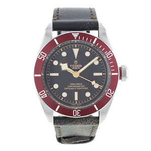 Tudor Heritage Noir Bay 79230RL Automatique Acier Inoxydable Montre Pour Homme