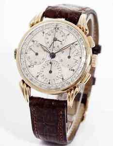 Vintage UNIVERSAL GENEVE Aero Compax Oversize - 18K SOLID GOLD - Rare Cal. 285