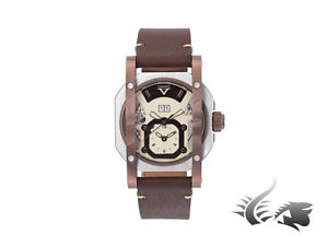 Visconti Earth GMT Dual Time Grand Date Image Automatic Watch, PVD, L.Edition