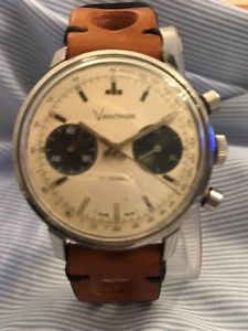 Vintage Vantage Valjoux 7733 Panda Chronograph montre ancienne