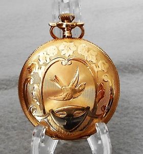 14 KYG Ornate Case Waltham Riverside 17j 16s Hunter Case Pocket Watch