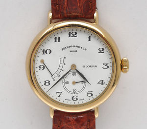 Eberhard 8 Jours (eight days charge) automatic 18k gold 39mm case mint-  in box