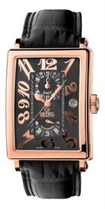 Gevril Men's 5121 Avenue of Americas Automatic 18K Rose Gold  Leather Wristwatch