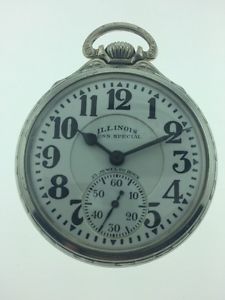 illinois bunn special 60 hour 23 jewel 14 K GF Railroad Pocket Watch