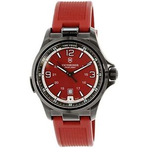 Victorinox Swiss Army Men's Night Vision 241717 Red Rubber Swiss Quartz Watch