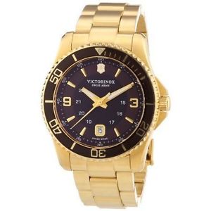 Victorinox Swiss Army Men's Maverick 241607 Gold Stainless-Steel Swiss Quartz Wa