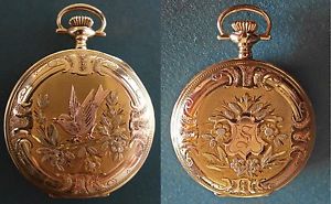 Lovely 17J ELGIN Size 16 14K Multi-Colored Gold POCKET WATCH 1919 Restored!