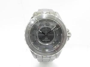 Authentic CHANEL J12 Chromatic Watch Titanium Ceramic Stainless Steel Men H2934