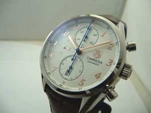 TAG HEUER CARRERA STEEL CHRONO - GREAT DIAL! REF. CAS 2112 NEW B & PAPERS !