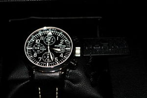 Fortis F-43 Flieger Swiss Made ETA Valjoux 7750 Chronograph New With Tags!!