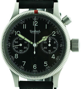 Hanhart Primus  Fly-Back Eindrücker Herren Chronograph Stahl Handaufzug  ca.2005