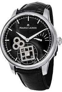 Maurice Lacroix Masterpiece Square Wheel Watch, Manual winding, 43mm, Crocodile