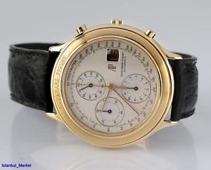 Audemars Piguet Vintage Huitieme Automatic Chrono 18k Yellow Gold Wristwatch