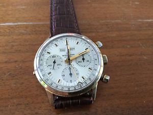 Vintage Wakmann Swiss Chronograph Valjoux 730 Triple Date