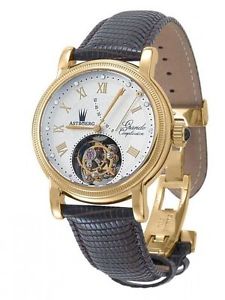 Astboerg AT701GWD Tourbillon Grande Complication Diamant Bracelet en cuir 39,5