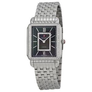 NEW Michele Deco II Diamond Black Dial Steel MWW06X000011 Ladies Watch