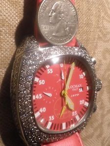 LOCMAN Italy Wristwatch 5ct 190+ GENUINE DIAMONDS Chronograph Casual/Sport HUGE