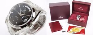 TUDOR Prince Day-Date Automatic Men's Watch Ref 76200 Excellent++ Japan Black