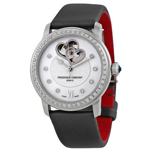 Frederique Constant Heartbeat Mother of Pearl Black Ladies Watch FC-310WHF2PD6