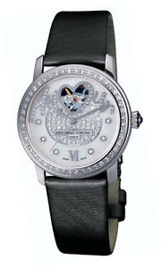 Frederique Constant White Guilloche Heart Diamond Ladies Watch FC-310SQPV2PD6