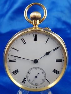 J.E. Brown Plumstead Pocket Watch 18k Gold Working RC Dept. Royal Arsenal #212