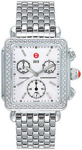 MICHELE MOTHER OF PEARL DIAL WITH DIAMOND BEZEL DECO WOMENS WATCH MWW06A00002