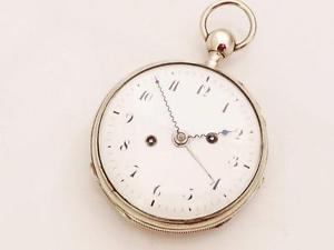 French Verge Fusee Quarter Repeater/ Alarm Silver Open Face Pocket Watch No.182