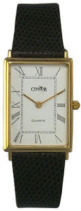 Condor 14kt Solid Gold Mens Swiss Strap Watch White Dial 14k Quartz GS127-20